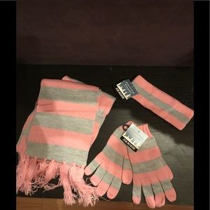 BRAND NEW Scarf, Headband & Glove Set